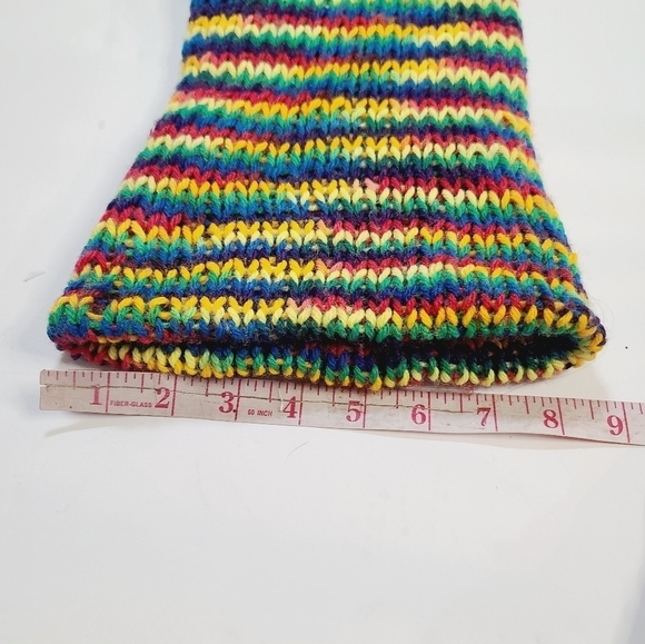 Vintage Handmade Rainbow Knit Winter Ski Hat - Picture 6 of 6